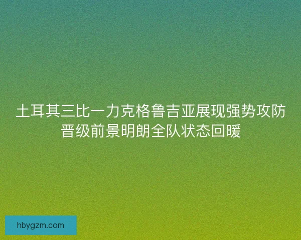 土耳其三比一力克格鲁吉亚展现强势攻防晋级前景明朗全队状态回暖